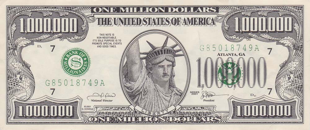 One Million Dollar Bill
